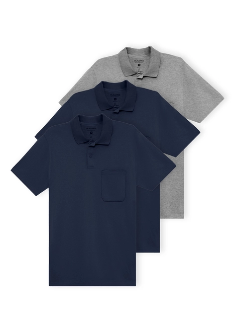 Kit com 3 Camisetas Polo Masculina Malwee 1000004429