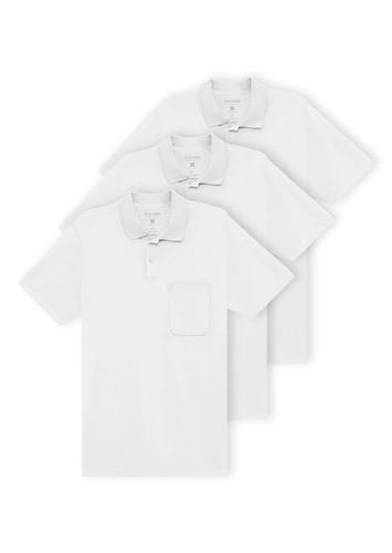 Kit com 3 Camisetas Polo Masculina Malwee 1000004429 loading=