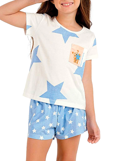 Pijama Infantil Menina Curto Cor com Amor 2050051
