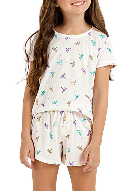 Pijama Infantil Menina Curto Cor com Amor 2050053