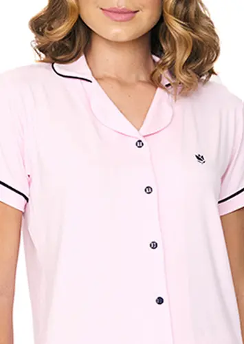 Pijama Feminino Curto com Abertura Podiun 255047