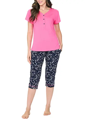 Pijama Feminino Curto com Abertura Podiun 255065