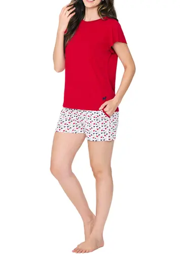 Pijama Feminino Curto Podiun 255093