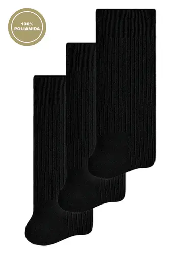 Kit 3 Pares de Meias Infantil Cano Longo Selene 5010-002
