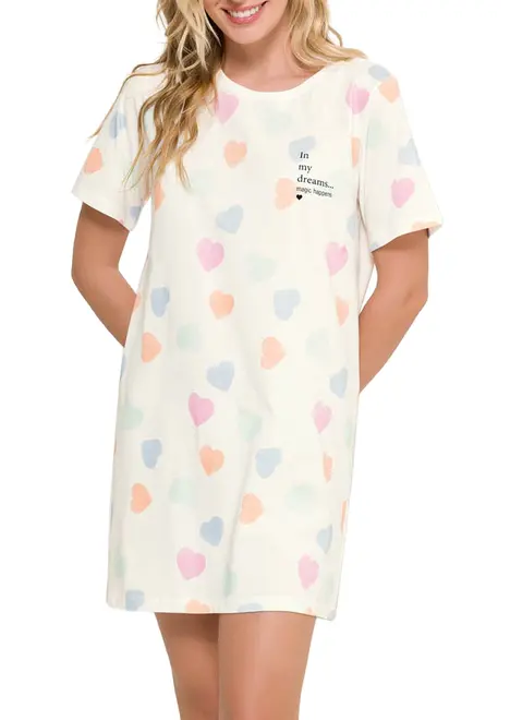 Camisola Feminina Curta Espaço Pijama 4010234