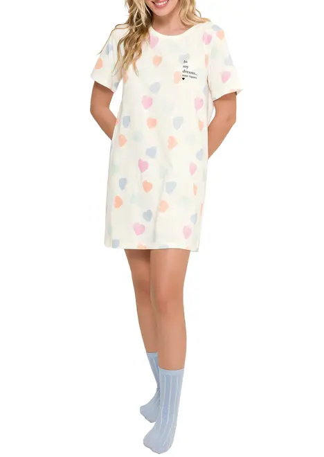 Camisola Feminina Curta Espaço Pijama 4010234