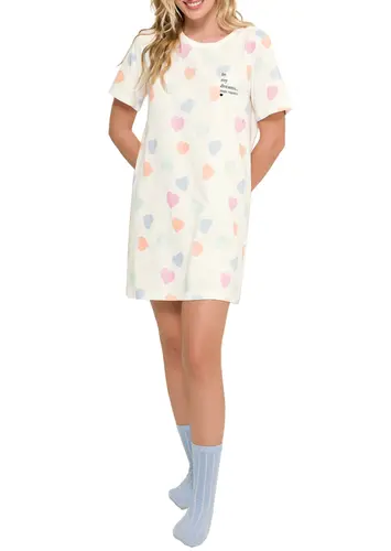 Camisola Feminina Curta Espaço Pijama 4010234