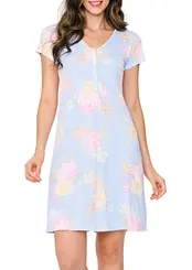 Camisola Feminina Curta com Abertura Podiun 256018
