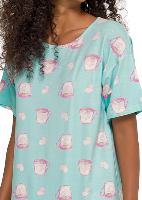Camisola Feminina Curta Espaço Pijama 4010261