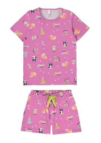 Pijama Infantil Menina Curto Malwee 1000122802
