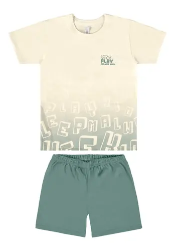 Pijama Infantil Menino Curto Malwee 1000122845
