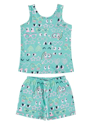 Pijama Infantil Menina Curto Malwee 1000125124