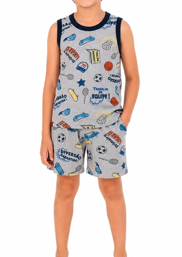 Pijama Infantil Menino Curto Malwee 1000125127