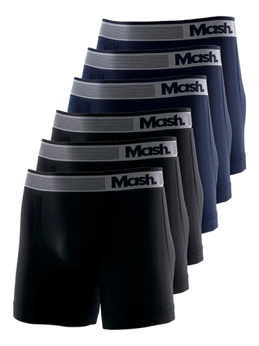 Kit com 6 Cuecas Boxer Mash 710.01