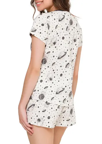 Pijama Feminino Curto Espaço Pijama 4010088
