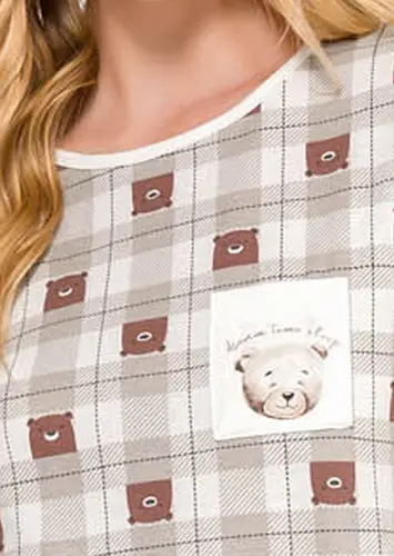 Pijama Feminino Curto Espaço Pijama 4010141
