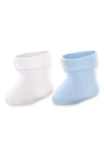 Kit 2 Pares de Meias Bebê Cano Médio Lupo 2002-088