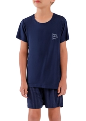 Pijama Infantil Menino Curto Cor com Amor 2060047