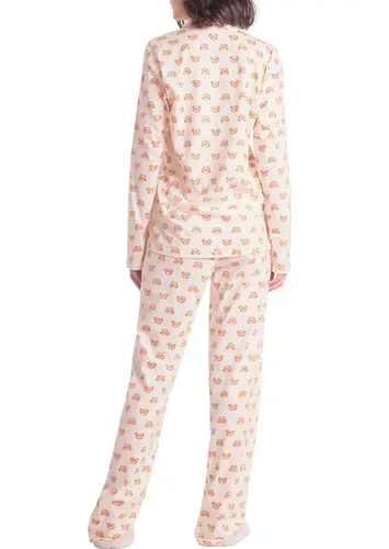 Pijama Feminino Longo com Abertura Espaço Pijama 4010093