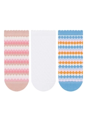 Kit 3 Pares de Meias Cano Curto Selene 7360-001