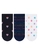 Kit 3 Pares de Meias Cano Curto Selene 7360-001