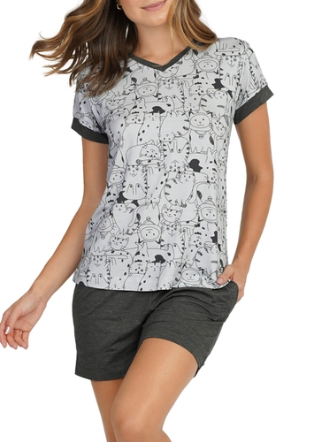 Pijama Feminino Curto Podiun 255160