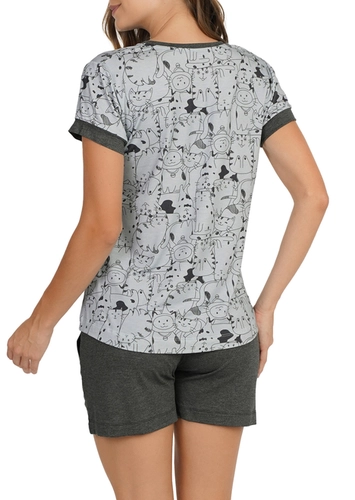 Pijama Feminino Curto Podiun 255160