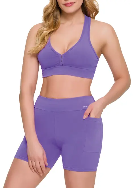 Look Top Feminino Nadador Selene 24842-001 + Shorts Feminino Selene 24807-002