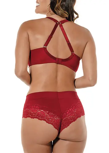 Look Sutiã com Aro e sem Bojo Barínya Demillus 65307 + Calcinha Caleçon Demillus Barínya 57307