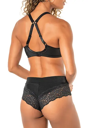 Look Sutiã com Aro e sem Bojo Barínya Demillus 65307 + Calcinha Caleçon Demillus Barínya 57307