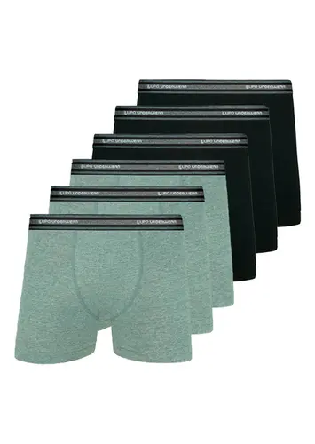 Kit com 6 Cuecas Boxer Lupo 523-088
