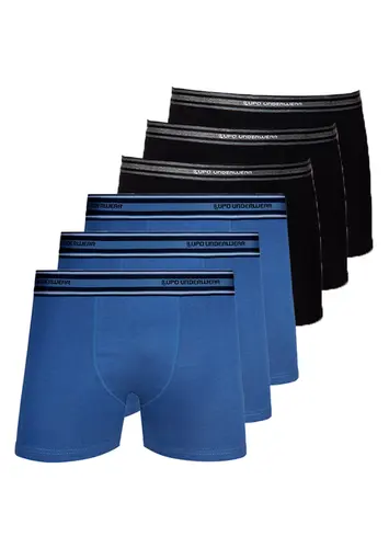 Kit com 6 Cuecas Boxer Lupo 523-003