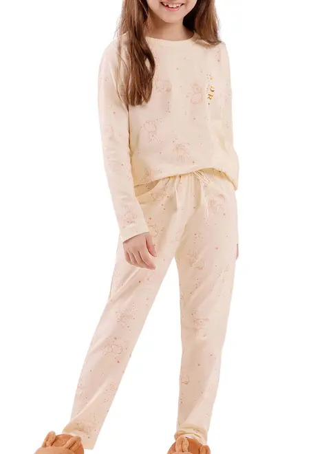Pijama Infantil Menina Longo Cor com Amor 2050075