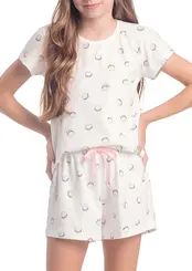 Pijama Infantil Menina Curto Espaço Pijama 4050056