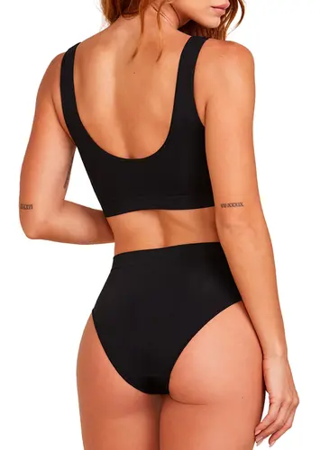 Look Top sem Aro com Bojo Removível Hope S21120 + Calcinha Alta Hope S33020
