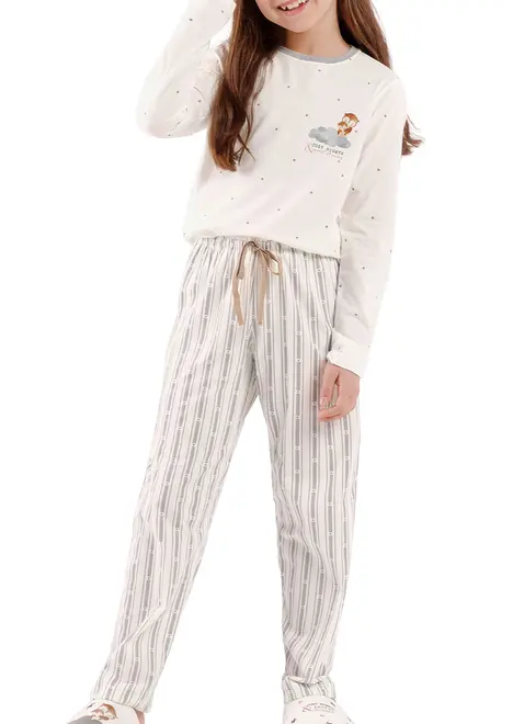 Pijama Infantil Menina Longo Cor com Amor 2050089