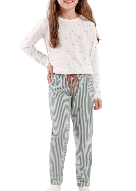 Pijama Infantil Menina Longo Cor com Amor 2050090