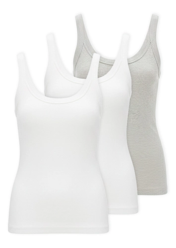 Kit com 3 Blusas Feminina Regata Hering N1te