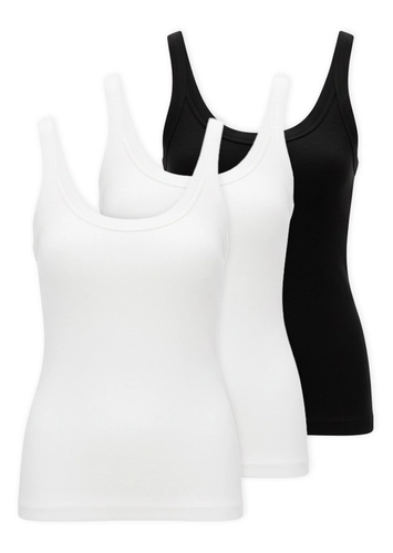 Kit com 3 Blusas Feminina Regata Hering N1te