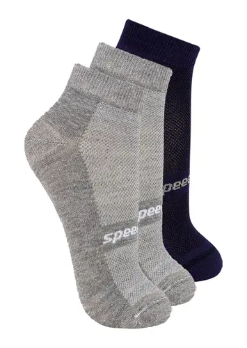 Kit com 3 Pares de Meias Esportiva Cano Curto Speedo 8033