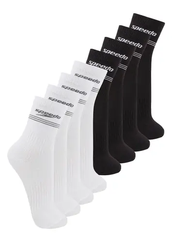 Kit com 8 Pares de Meias Esportiva Cano Médio Speedo 8030