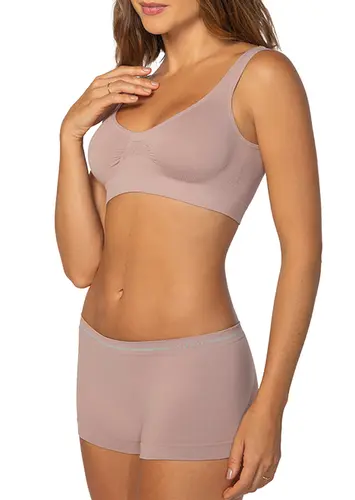 Look Top sem Aro e sem Bojo Loba 41300-001 + Calcinha Boxer Loba 41800-001