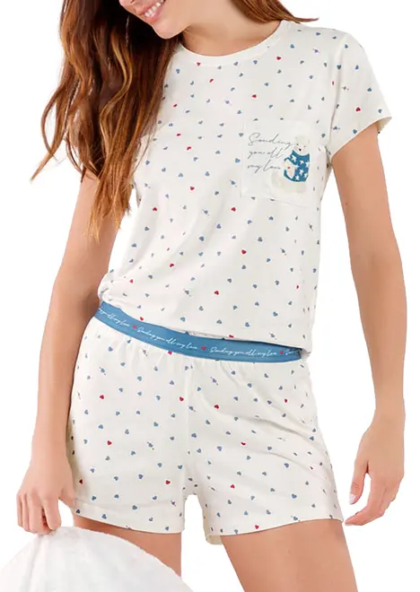 Pijama Feminino Curto Cor com Amor 2010622