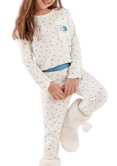 Pijama Infantil Menina Longo Cor com Amor 2050116