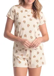 Pijama Feminino Curto Espaço Pijama 4010303