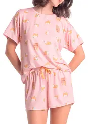 Pijama Feminino Curto Espaço Pijama 4010327
