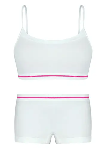 Look Top Infantil sem Aro e sem Bojo Lobinha 18700-001 + Calcinha Infantil Lobinha 18720-001