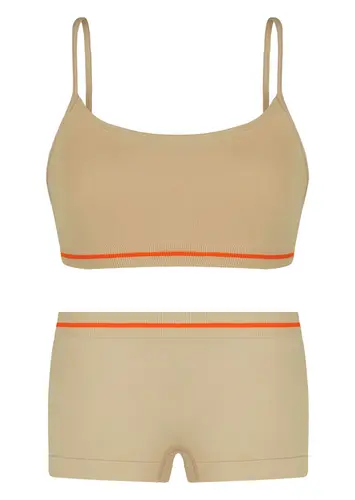 Look Top Infantil sem Aro e sem Bojo Lobinha 18700-001 + Calcinha Infantil Lobinha 18720-001