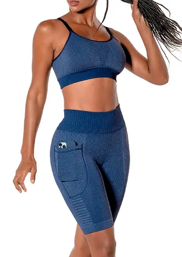 Look Top Feminino Demillus 61617 + Bermuda Feminina Demillus 94350