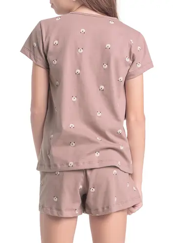 Pijama Infantil Menina Curto Espaço Pijama 4050047